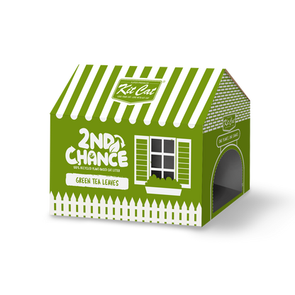 Arena biodegradable de té verde para gatos