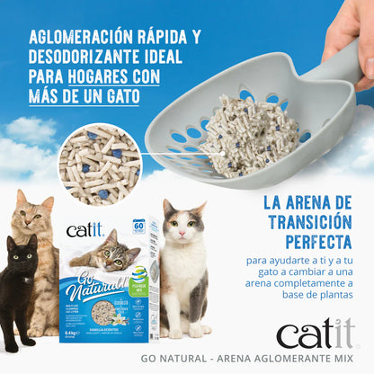 Arena para gatos Catit Go Natural 99% libre de polvo y con control de olores