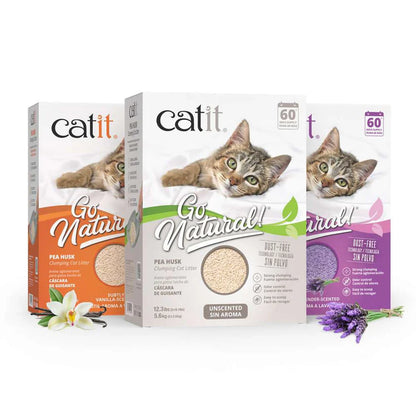 Arena para gatos suave y ligera de cáscara de guisante