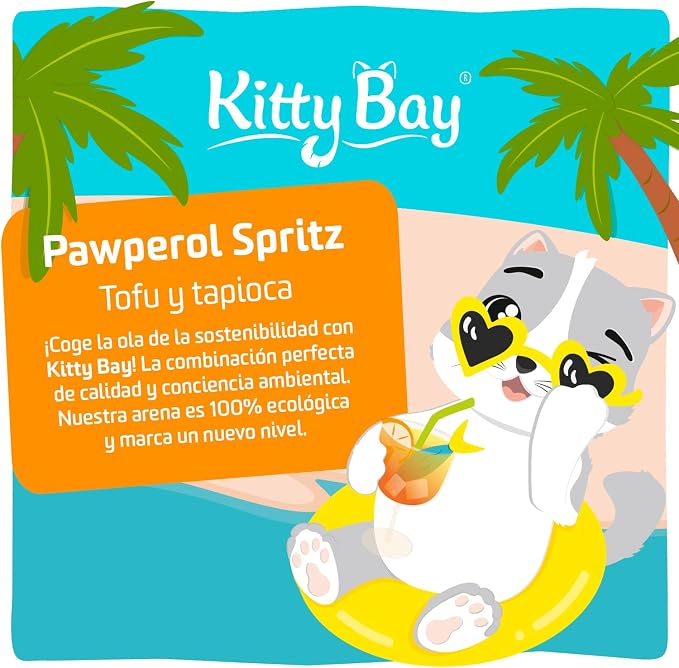 Arena sin polvo para gatos KittyBay Pawperol Spritz.
