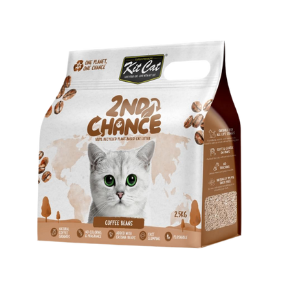 Arena vegetal Kit Cat 2nd Chance de café para gatos 2,5 kg