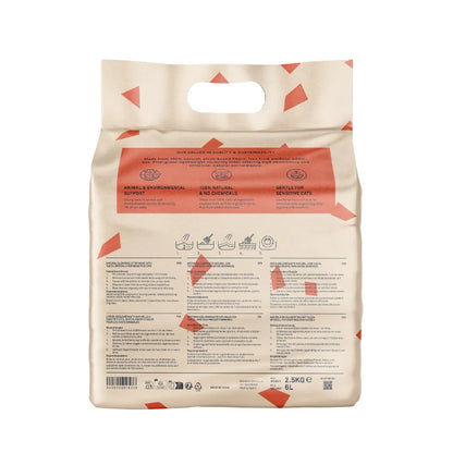 Arena vegetal compostable para gatos