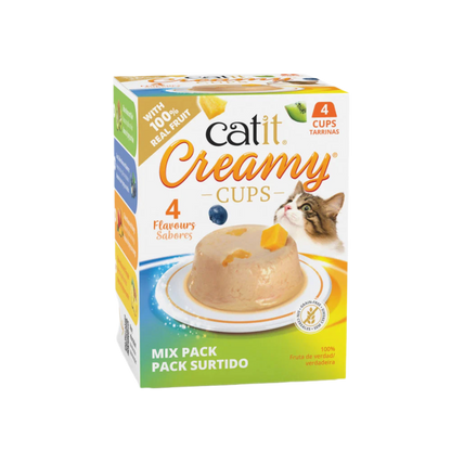 Catit | Creamy Cups Mousse para gatos (4 cups)