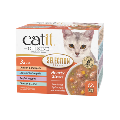 Catit | Cuisine Guiso para gatos Pack de 12 Variados