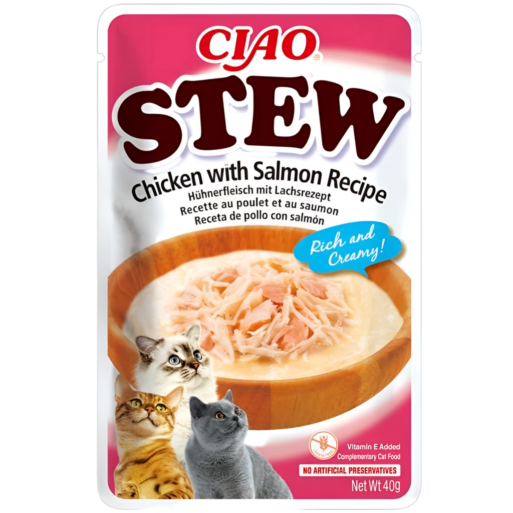 Inaba | Stew de pollo con salmón para gatos (40g)