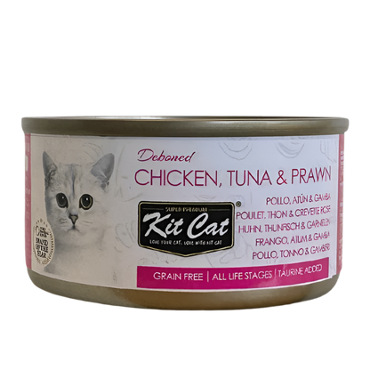 Kit cat | Pollo y atún con gamba en gelatina (80g)