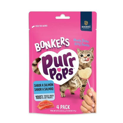 BONKERS Purr Pops de salmón snack liofilizado para gatos