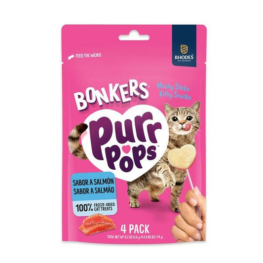 BONKERS Purr Pops de salmón snack liofilizado para gatos