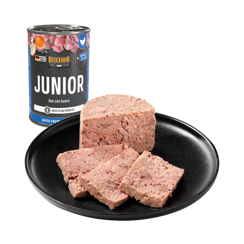 Belcando Junior ave con huevo comida húmeda completa para cachorros