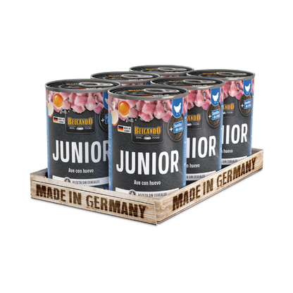 Belcando Junior ave con huevo para cachorros