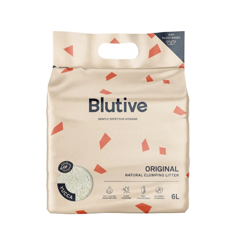 Blutive lecho natural aglomerante de yuca para gatos