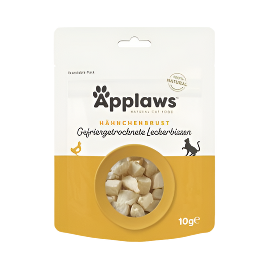 Bocaditos liofilizados de pollo Applaws Cat Natural para gatos — snack 100% natural sin cereales