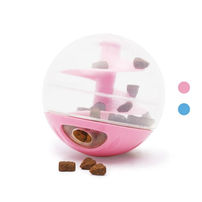 Bola interactiva dispensadora de snacks Catit rosa para gatos