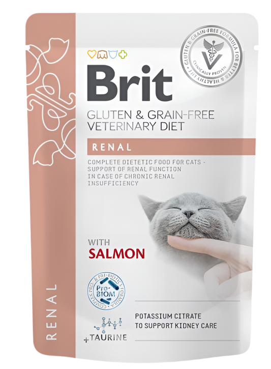 Brit Care Renal gato 85g dieta veterinaria insuficiencia renal con salmón