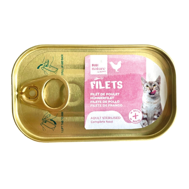 Bubi Nature Filets Adult Complete pollo comida húmeda completa para gatos 85 g