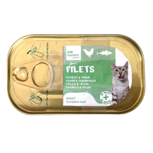 Bubi Nature Filets Adult Complete pollo y atún comida húmeda completa para gatos 85 g