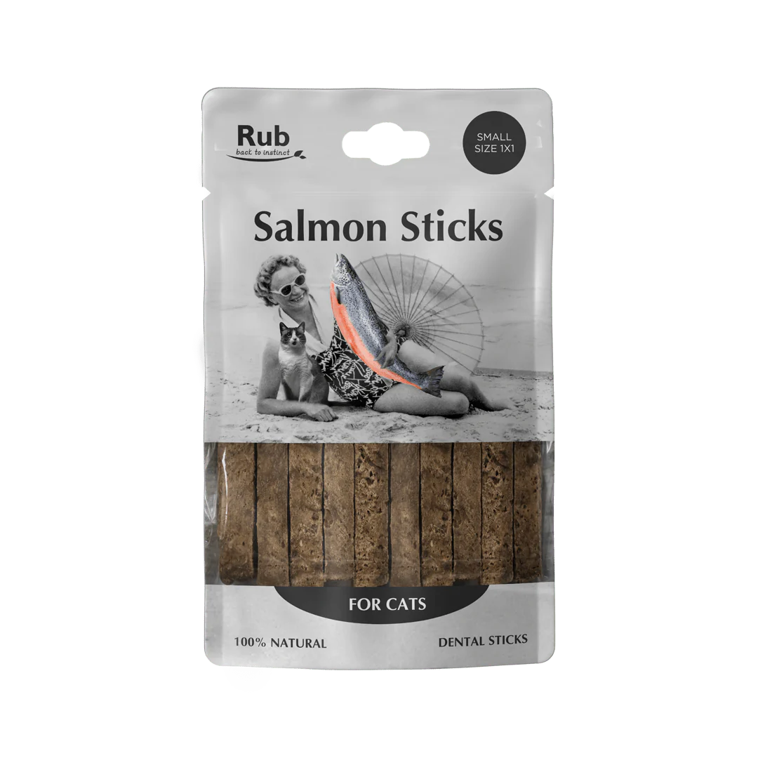 Rub Stick Dental de Salmón para Gatos 100g - Regular Size 1x1