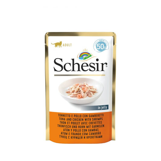 Schesir | Atún con pollo y gambas (50g)