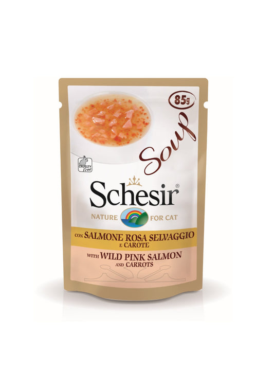 Schesir | Sopa de salmón rosado salvaje y zanahorias (85g)