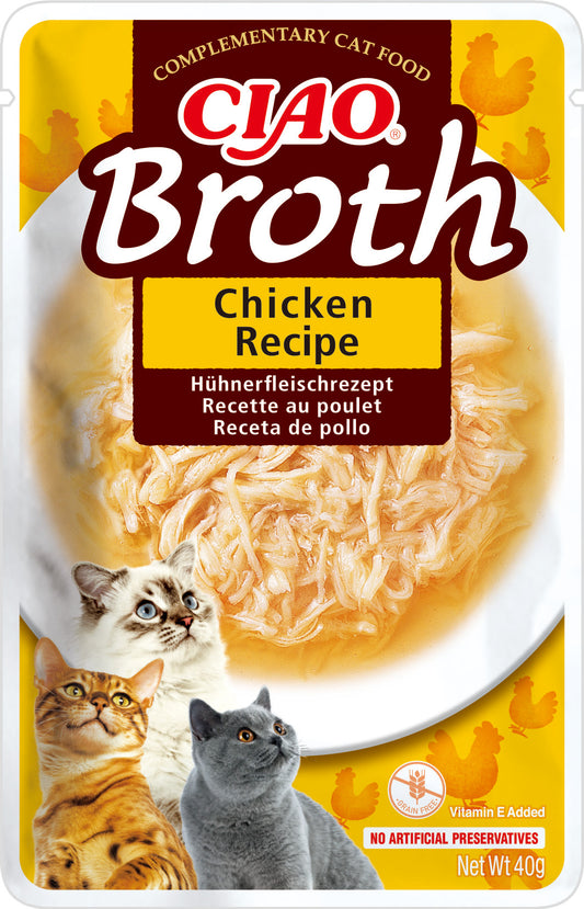 Caldo hidratante Inaba Broth de pollo para gatos