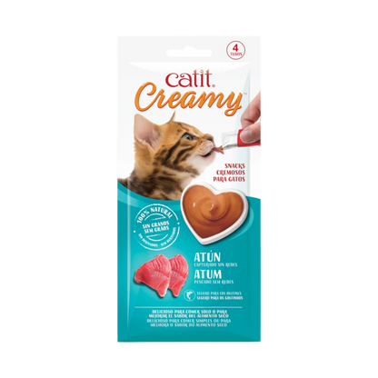 Catit Creamy Snack Cremoso Atun 4 tubos