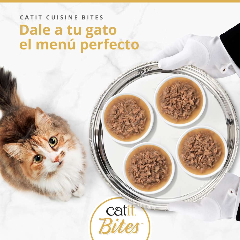 Catit Cuisine Bites variedades de pollo, atún, salmón y pato en salsa