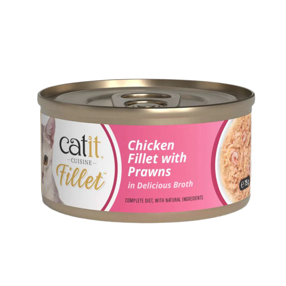 Catit Cuisine Fillet pollo con gambas comida húmeda para gatos sin cereales