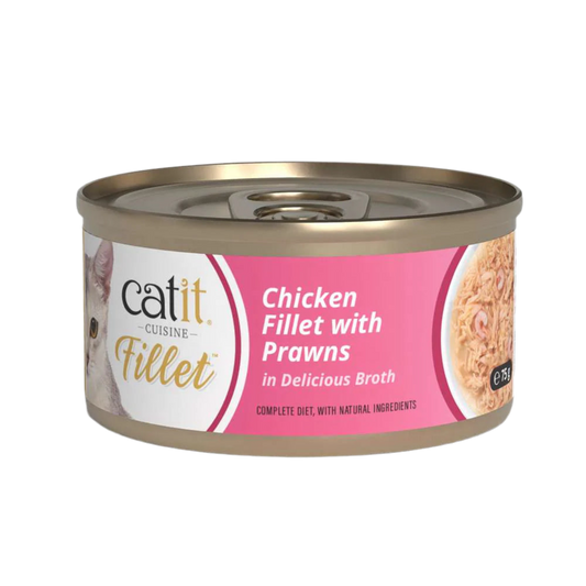 Catit Cuisine Fillet pollo con gambas comida húmeda para gatos sin cereales