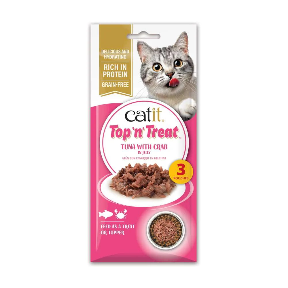 Catit Top N Treat Atún con Cangrejo 3x60g para gatos