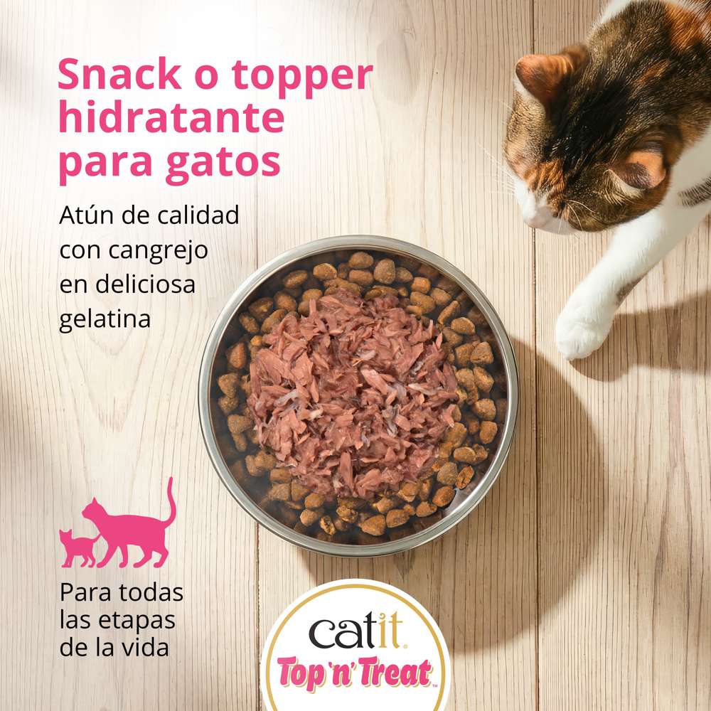 Catit Top N Treat Atún con Cangrejo en gelatina para gatos