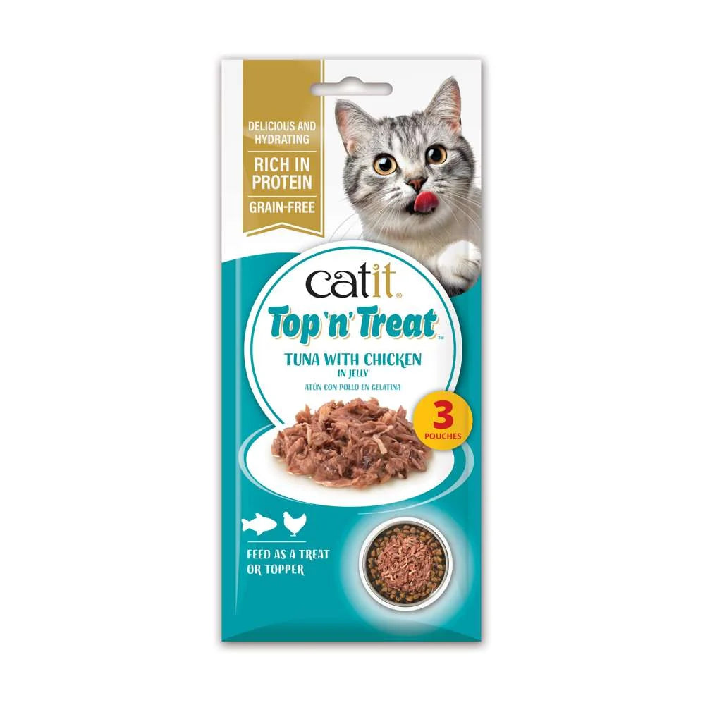 Catit Top N Treat Atún con Pollo 3x60g para gatos
