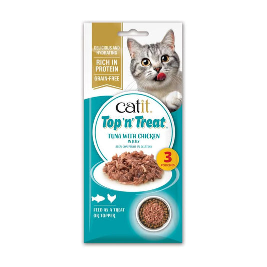 Catit Top N Treat Atún con Pollo 3x60g para gatos