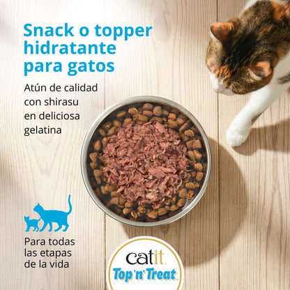 Catit Top N Treat Atún con Shirasu en gelatina para gatos