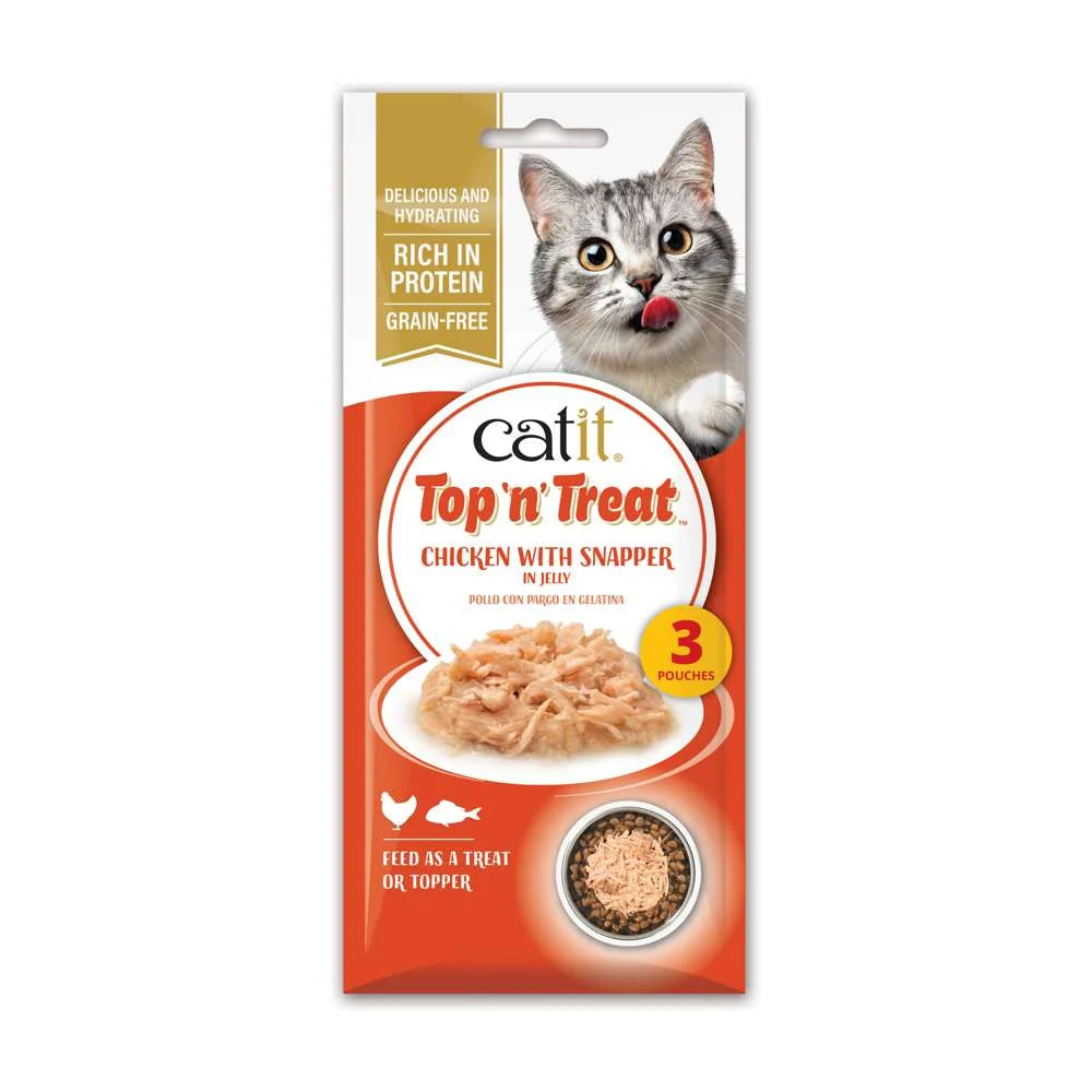 Catit Top N Treat Pollo con Pargo 3x60g para gatos