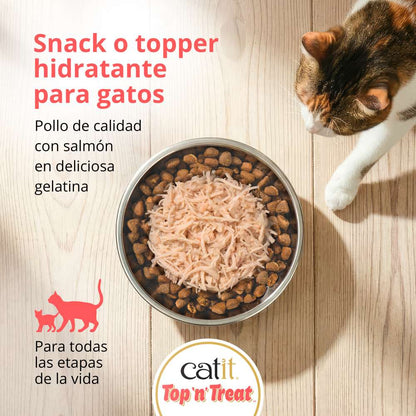 Catit Top N Treat Pollo con Salmón 3x60g para gatos