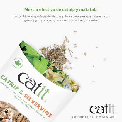 Catnip natural con matatabi efecto estimulante gatos