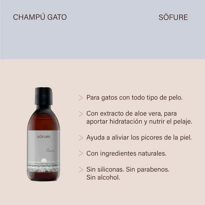 Champú hidratante para gatos con aloe vera