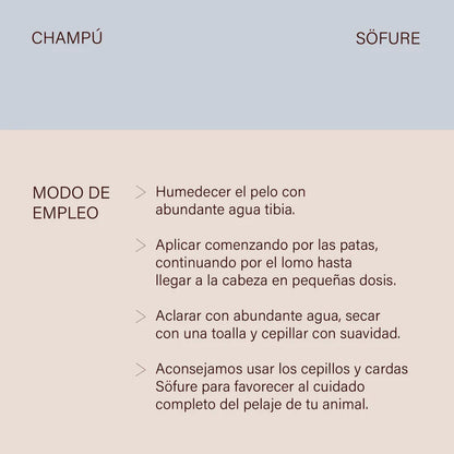 Champú hidratante para perros con mentol