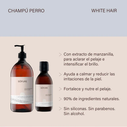 Champú para perros de pelaje blanco