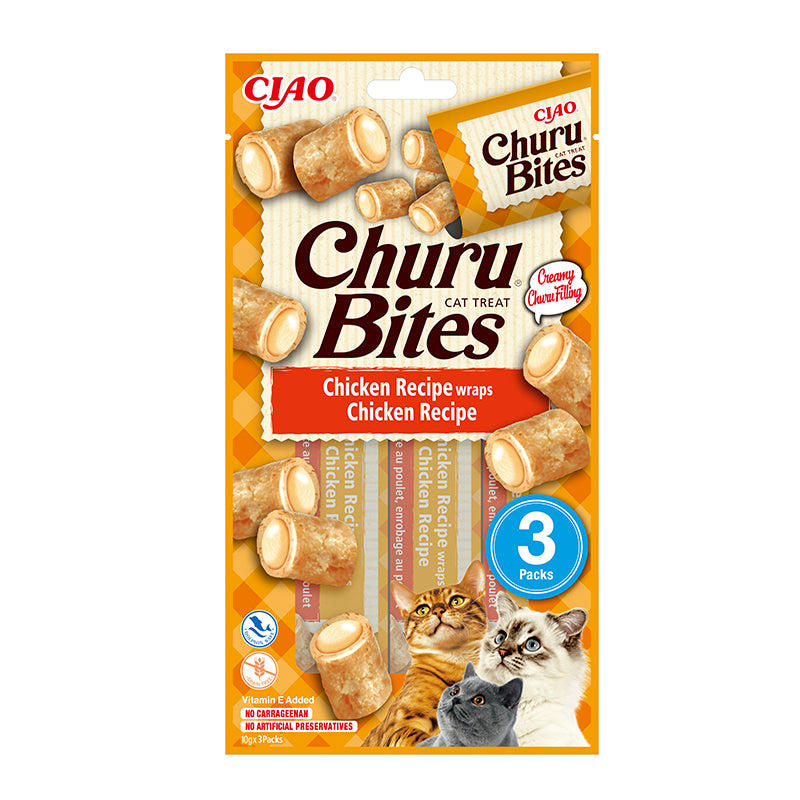 INABA | Churu Bites Pollo para Gatos (3x10g)