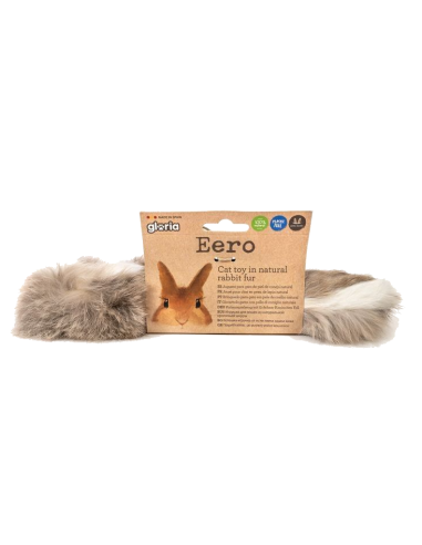 Cojín natural Gloria Eero para gatos hecho con piel de conejo