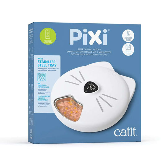 Comedero inteligente Catit PIXI para gatos con bandeja de acero inoxidable