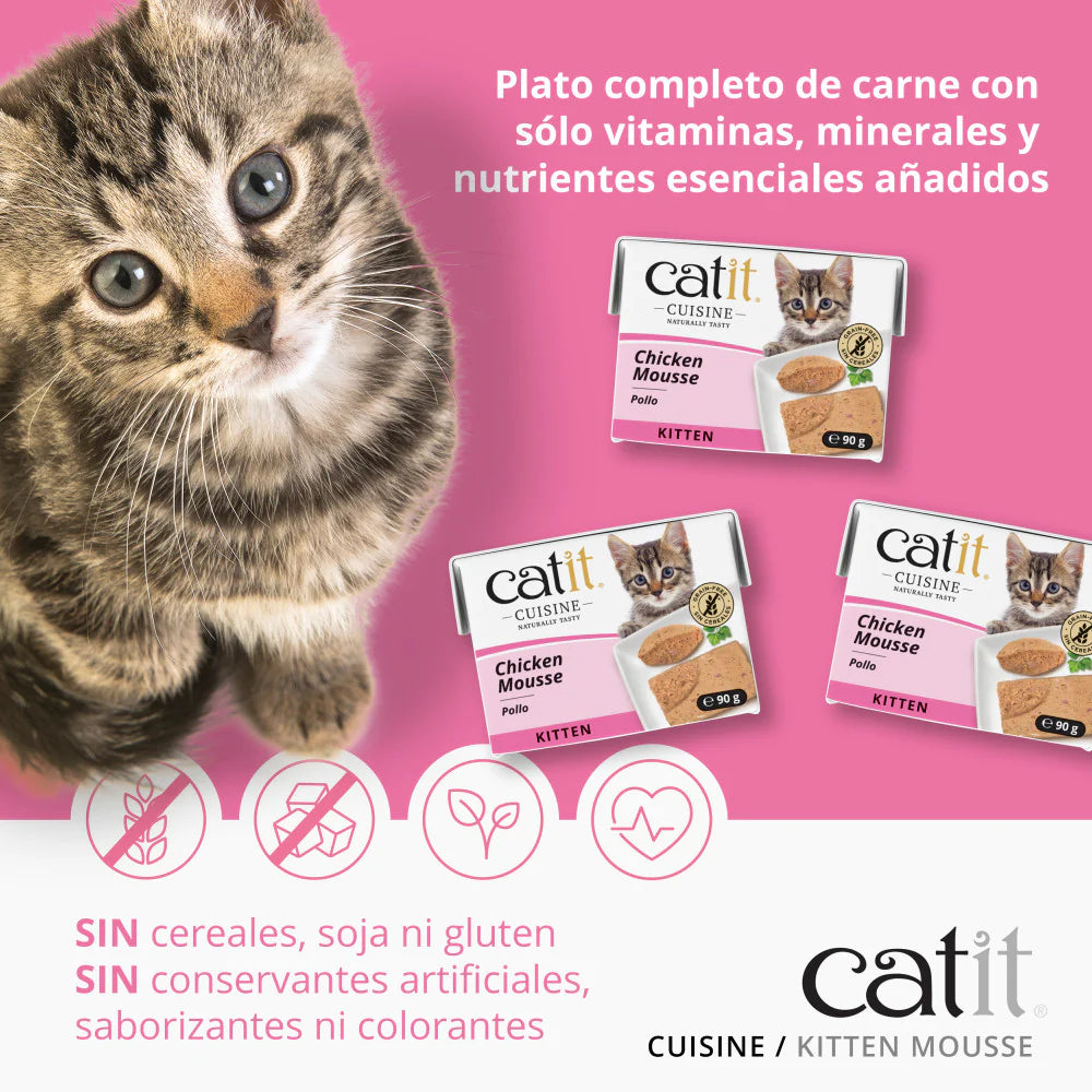 Comida completa para gatitos en mousse suave fácil de comer Catit Cuisine