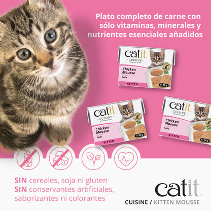 Comida completa para gatitos en mousse suave fácil de comer Catit Cuisine