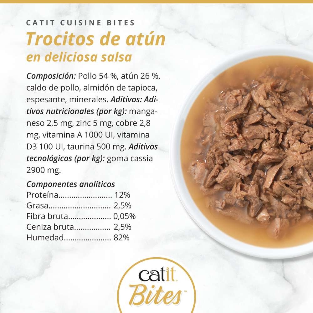 Comida completa para gatos Catit Cuisine Bites con 80% de ingredientes animales