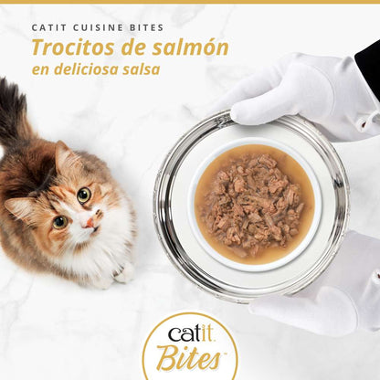 Comida húmeda Catit Cuisine Bites con salmón sin cereales