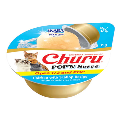 Comida húmeda tipo snack para gatos Churu en vasito