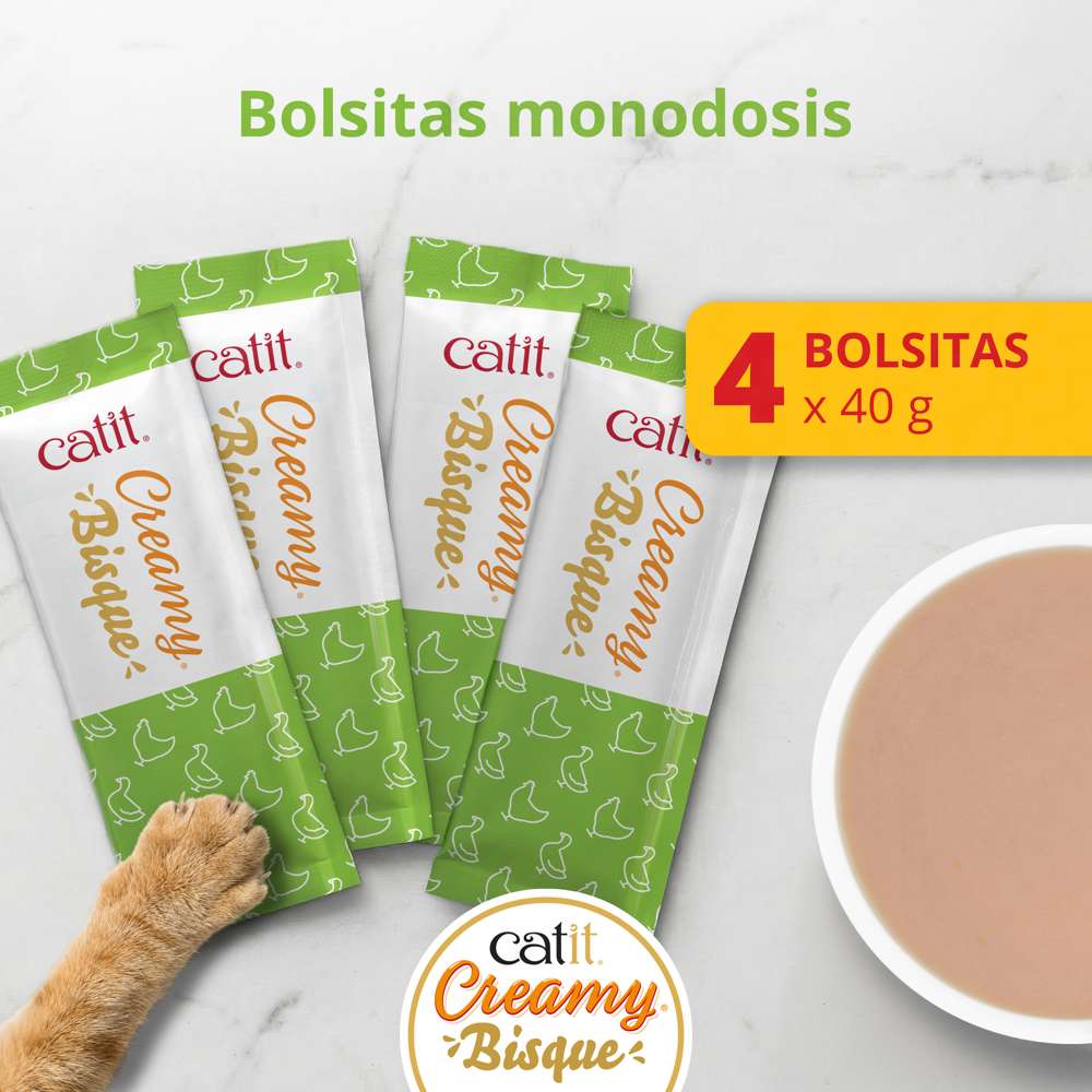 Composición y componentes analíticos de Catit Creamy Bisque Pollo y Pato