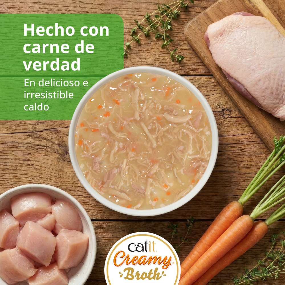 Composición y componentes analíticos de Catit Creamy Broth Pollo y Pato