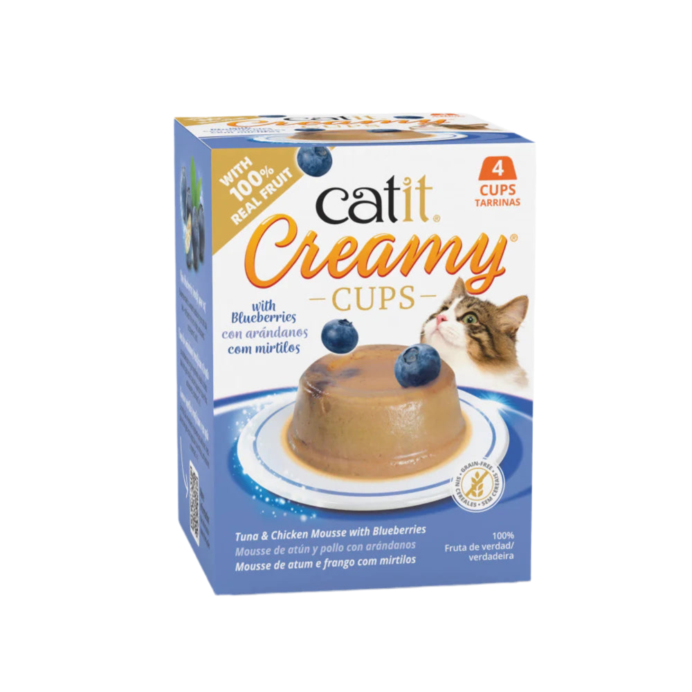 Catit | Creamy Cups Mousse para gatos (4 cups)